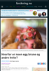 Hvorfor er noen egg brune og andre hvite?