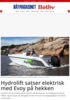 Hydrolift satser elektrisk med Evoy på hekken