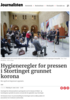 Hygieneregler for pressen i Stortinget grunnet korona