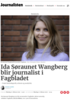 Ida Søraunet Wangberg blir journalist i Fagbladet