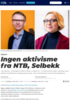 Ingen aktivisme fra NTB, Selbekk