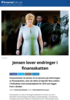 Jensen lover endringer i finansskatten