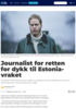 Journalist for retten for dykk til Estonia-vraket