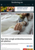 Kan ikke unngå antibiotikaresistens på sykehus