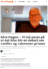Kåre Hagen: - Vi må passe på at det ikke blir en debatt om «snille» og «slemme» private