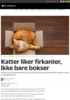 Katter liker firkanter, ikke bare bokser