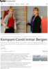 Kompani-Covid inntar Bergen