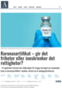 Koronasertifikat - gir det friheter eller innskrenker det rettigheter?