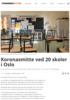 Koronasmitte ved 20 skoler i Oslo