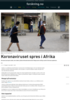 Koronaviruset spres i Afrika