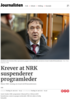 Krever at NRK suspenderer programleder