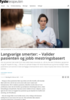 Langvarige smerter: - Valider pasienten og jobb mestringsbasert