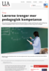 Lærerne trenger mer pedagogisk kompetanse