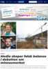 Media skaper falsk balanse i debatten om minnesmerket