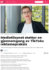 Medietilsynet støtter en gjennomgang av TikToks reklamepraksis