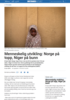Menneskelig utvikling: Norge på topp, Niger på bunn