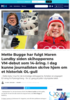 Mette Bugge har fulgt Maren Lundby siden skihopperens VM-debut som 14-åring. I dag kunne journalisten skrive hjem om et historisk OL-gull