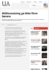 Millionsatsing ga ikke flere lærere
