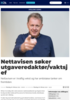 Nettavisen søker utgaveredaktør/vaktsjef