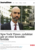 New York Times-redaktør går av etter kronikk-kritikk