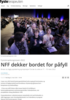 NFF dekker bordet for påfyll