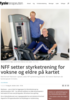 NFF setter styrketrening for voksne og eldre på kartet