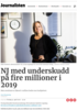 NJ med underskudd på fire millioner i 2019