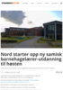 Nord starter opp ny samisk barnehagelærer-utdanning til høsten