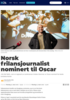 Norsk frilansjournalist nominert til Oscar