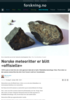 Norske meteoritter er blitt «offisielle»