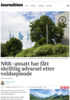 NRK-ansatt har fått skriftlig advarsel etter voldsepisode