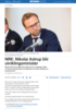 NRK: Nikolai Astrup blir utviklingsminister