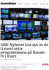 NRK Nyheter har syv av de ti mest sette programmene på lineær-tv i mars