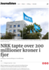 NRK tapte over 200 millioner kroner i fjor
