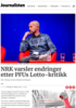 NRK varsler endringer etter PFUs Lotto-kritikk