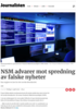 NSM advarer mot spredning av falske nyheter