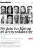 Ny dato for kåring av Årets redaktører