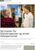 Ny master for fysioterapeuter og annet helsepersonell