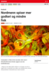 Nyheter Nordmenn spiser mer godteri og mindre fisk