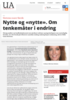 Nytte og nytte. Om tenkemåter i endring