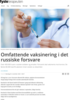 Omfattende vaksinering i det russiske forsvare