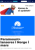 Paramount+ lanseres i Norge i mars