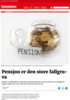 Pensjon er den store fallgruva