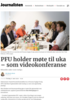 PFU holder møte til uka - som videokonferanse