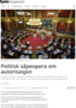 Politisk såpeopera om autorisasjon
