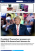 President Trump ber pressen om hjelp til å donere bort lønnen sin