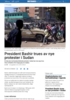 President Bashir trues av nye protester i Sudan