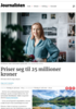 Priser seg til 25 millioner kroner