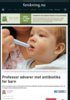 Professor advarer mot antibiotika for barn