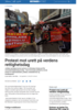 Protest mot urett på verdens rettighetsdag